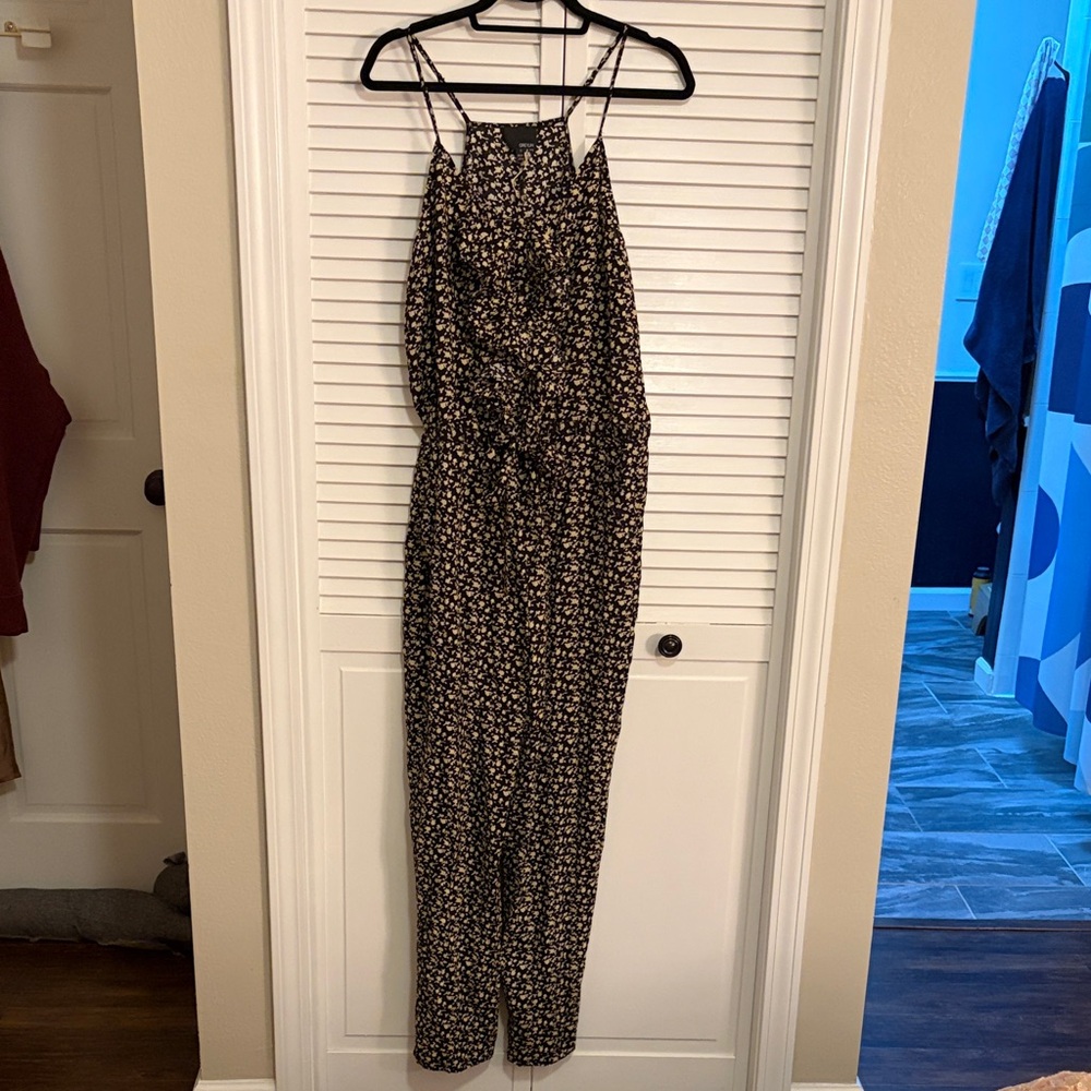 Floral Black Jumpsuit Greylin Size L